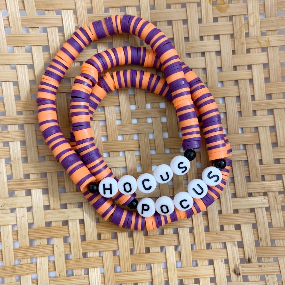 Hocus Pocus Boho Clay Bracelet Stack Halloween